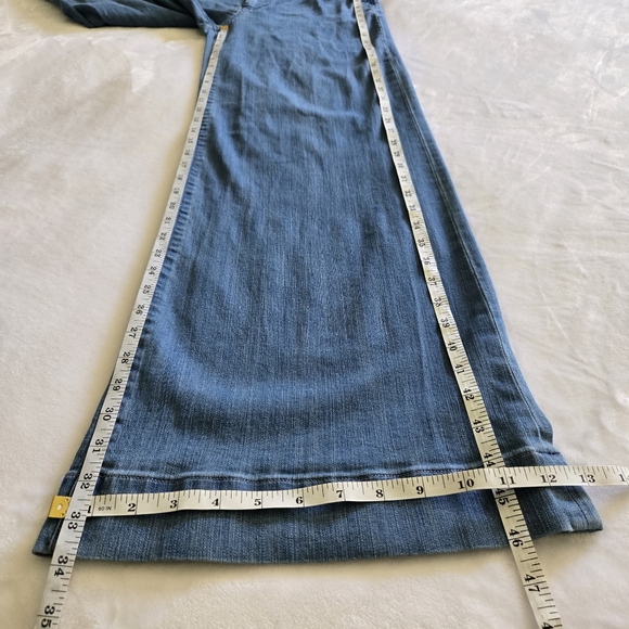 Express Modern Retro Wide Leg Super High Rise Denim Blue Jeans 4 - Picture 14 of 14